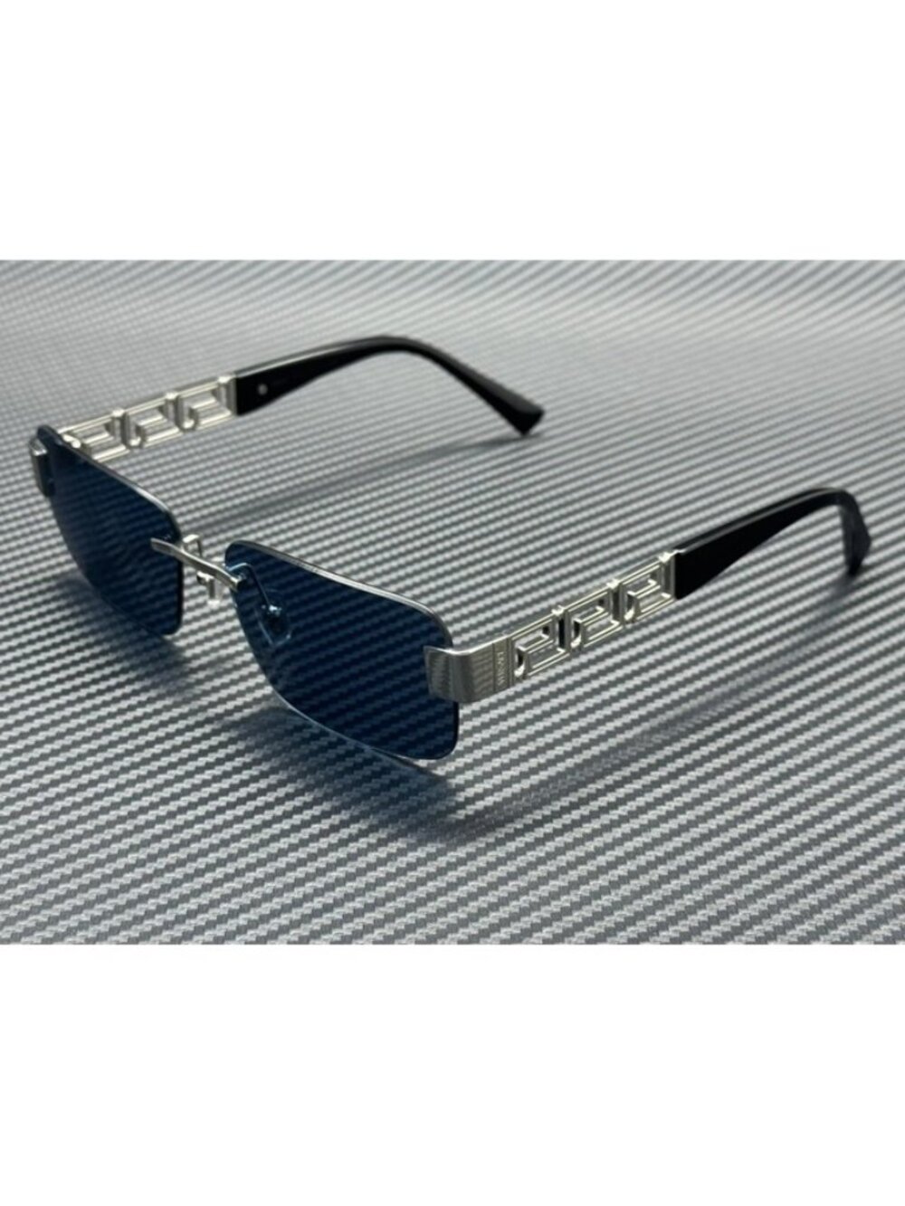 New Versace Men Silver Sunglasses 58-15-145